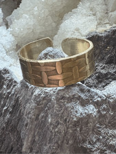 Brass Ring Band, NEW, size 10, adjustable, Handmade