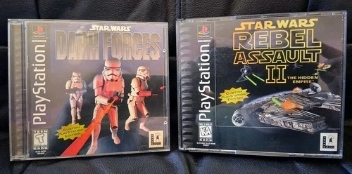 PlayStation STAR WARS: DARK FORCES & REBEL ASSAULT II Games - 1994/95 - Tested