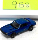 1968 HOT WHEELS REDLINE CUSTOM CAMARO  BLUE