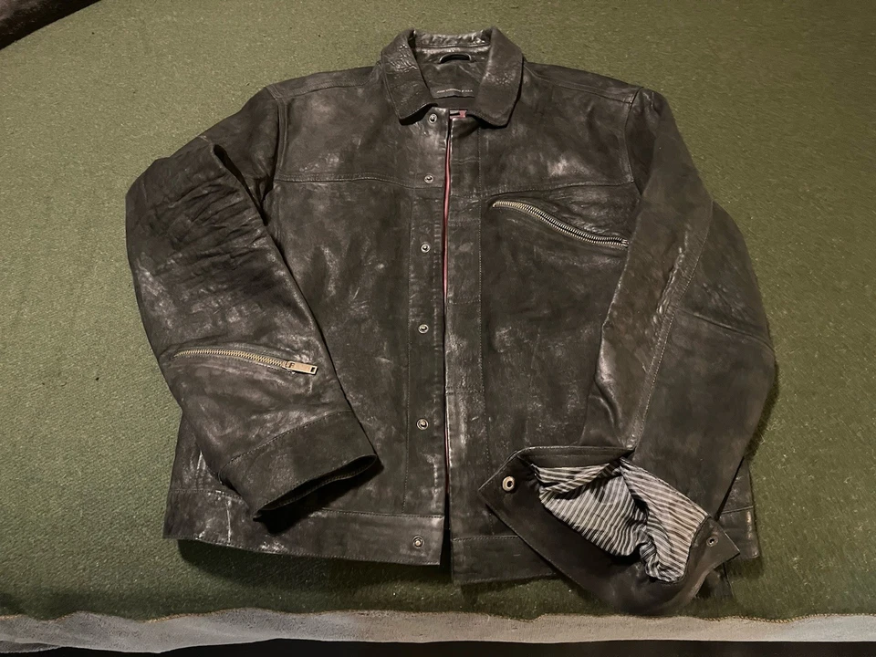 John Varvatos 100% sheep Leather Jacket Mens. EXTREMELY RARE. LIMITED EDITION🔥 - Image 2 of 4