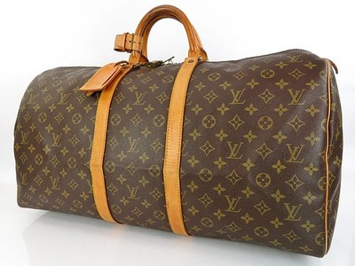 Authentic LOUIS VUITTON Keepall 55 Monogram Canvas Duffel Bag #64601