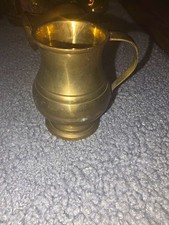 Messing Krug & Humpen mit Henkel, ab 1945, Krug aus Messing