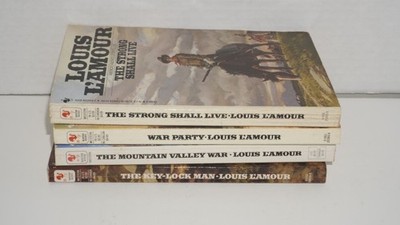 Louis L'Amour Lot of 4 Vintage Western Paperbacks - The Strong shall Live