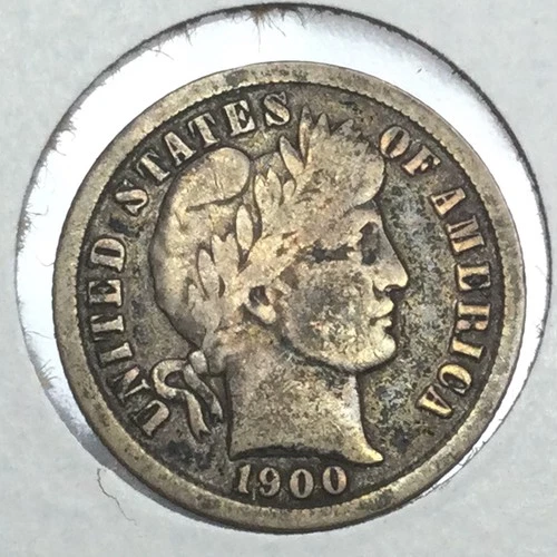 1900-S Barber Dime in very good