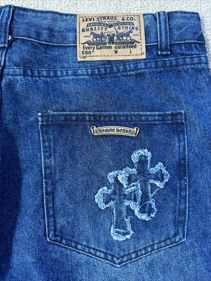 Jeans Vintage Cromo Corazones Azul Levis Bordados Talla 34 Talla 313 G2U Foto 3 de 4