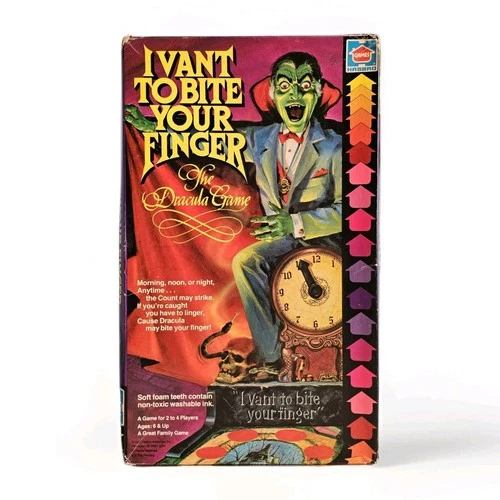 1981 Vintage Rare Hasbro I Vant to Bite Your Finger Board Game 100% Complete Box