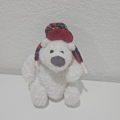Gund Yuri Polar Bear Plush With Red Hat 7  Stuffed Animal