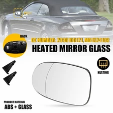Left Driver View Side Mirror Glass Heated For 2003-05 Mercedes Benz CLK320 Base