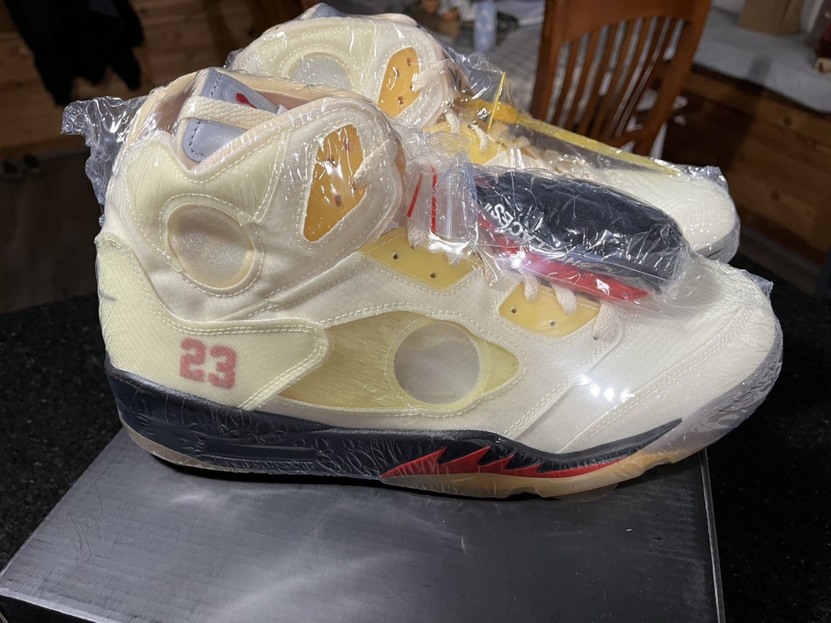 NEW Nike x Off-White Air Jordan 5 Retro • Sail • Size 14 SEALED | eBay