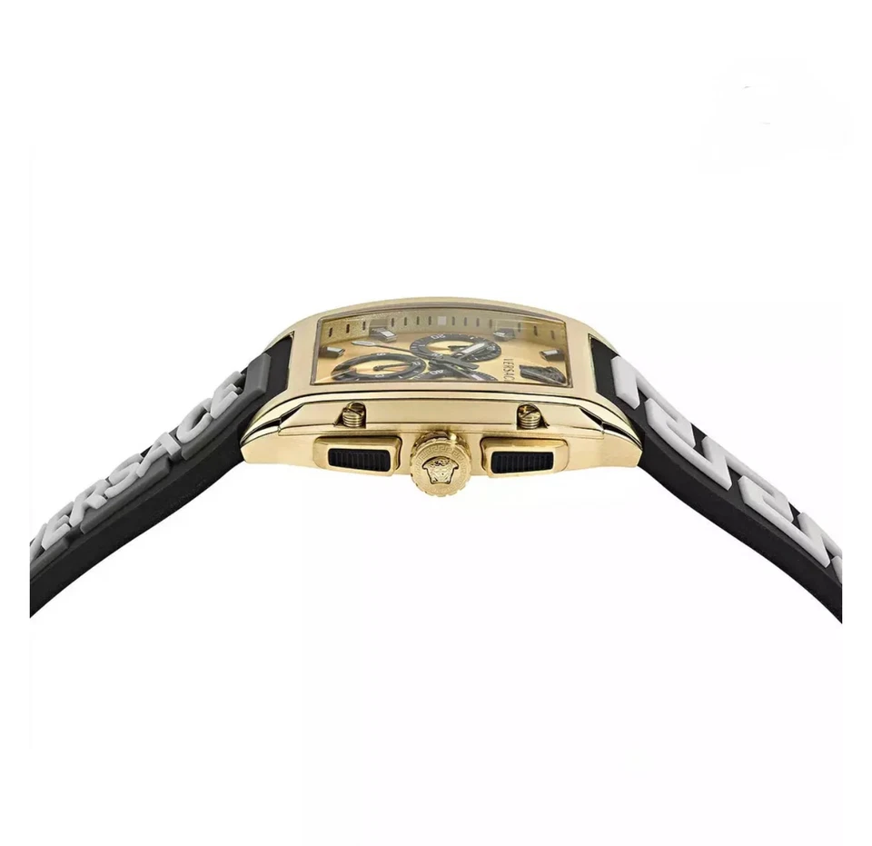 Reloj de moda Versace para hombre dorado con correa de 42 mm Foto 2 de 4