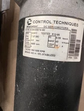 CONTROL TECHNIQUES DCM3F30/14 B2 MATADOR DC SERVO MOTOR 5.5 Nm, 3000 rpm.