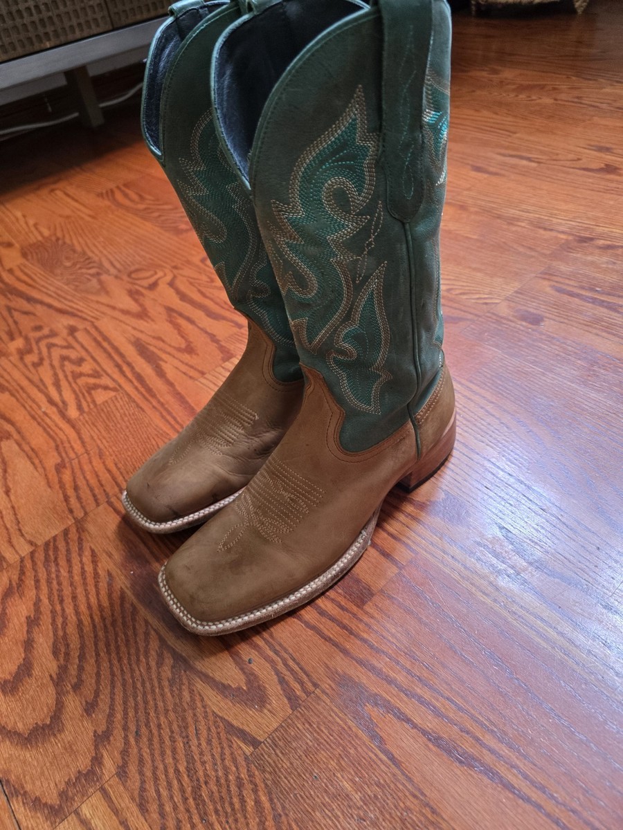 JB Dillon Reserve Teal & Tan Western Boots - Men