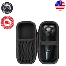 Compact Hard Shell Razor Case - Lightweight Electric Shaver Organizer for Travel