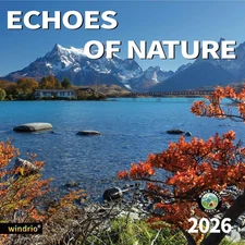 2026 Wall Calendar Echoes of Nature Jul 2025–Dec 2026, 12" x 24"