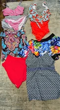 Lot Of Assorted Bathing Suit Separates Size 10/Lg