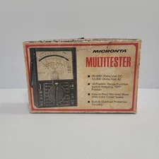 VTG 1970s Radio Shack MICRONTA 22-203A Multitester Multimeter Parts Display Only
