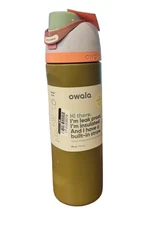 Owala 24oz FreeSip Water Bottle Insulated Leak Proof Olive a Sudden Green