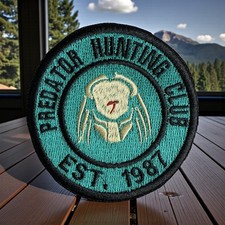 Predator Hunting Club EST 1987 Embroidery Patch 3.59 X 3.54"