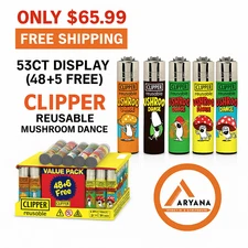 CLIPPER LIGHTER REUSABLE | 53CT DISPLAY  | MUSHROOM DANCE | ONLY $65.99