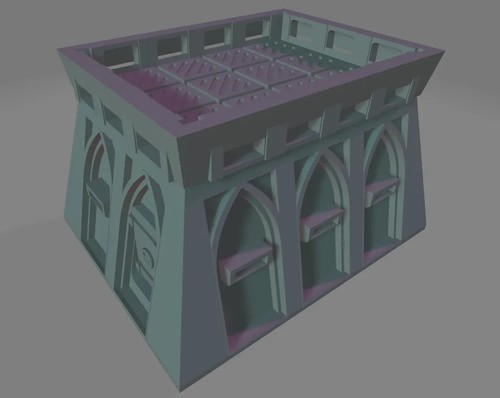 28mm/ 1:56 FDM Imperial Gothic Bunker - Bild 2 von 2