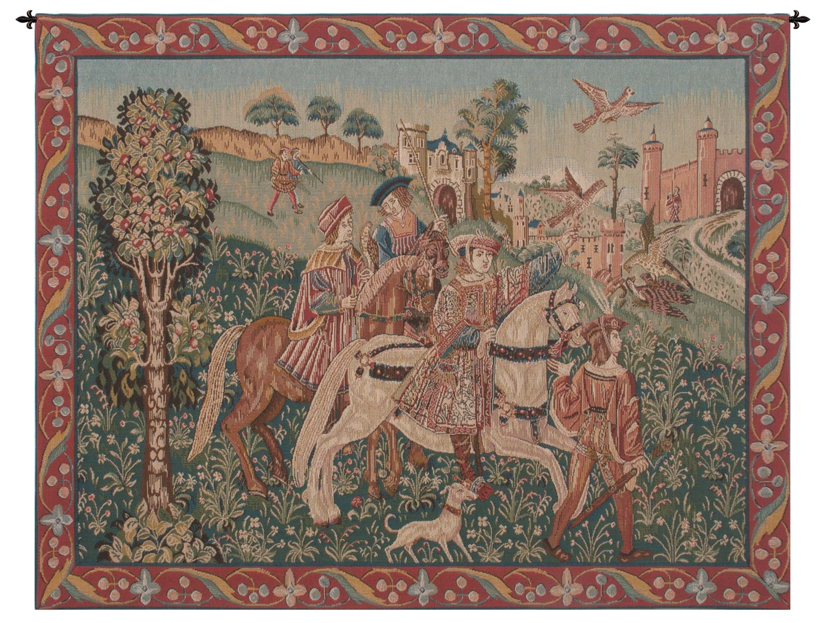 Hunt Classic French Tapestry Wall Art Hanging For Home Decor New 25x32 inch