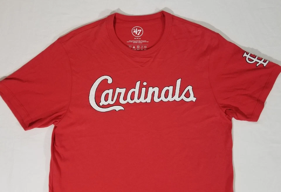 Camiseta masculina costurada desgastada/lavada marca '47 ST LOUIS CARDINALS tamanho M - Imagem 3 de 4