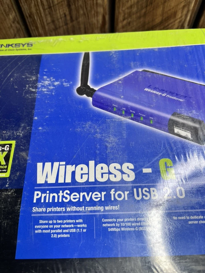 Linksys Print Server Wireless-G For USB 1.1 or 2.0 2.4GHz 802.11g New - Image 2 of 4
