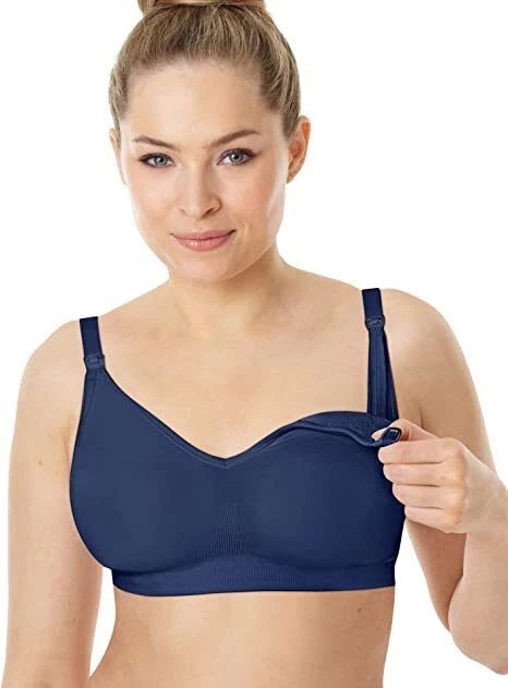 Playtex Maternity Nursing Seamless Wirefree Full Bra 4956 In the Navy Sz.S, XS - Image 4 of 4