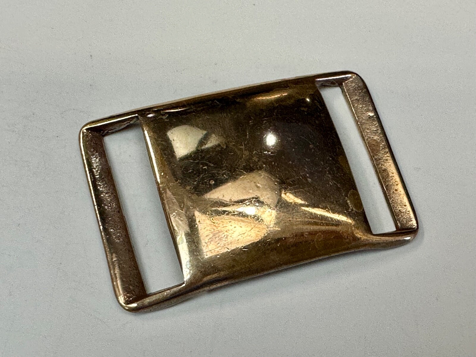 Vintage Unsigned Antique Solid Brass Rectangular … - image 11