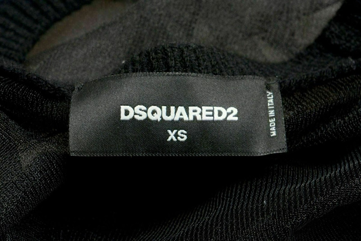 Chemisier Dsquared2 En Laine Noire Transparente - Taille XS (US) / 38 (IT), Manches Courtes, Neuf Sans étiquette