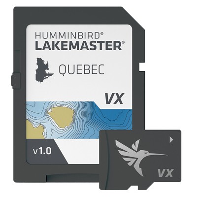 LakeMaster VX Technology Humminbird Quebec Digital Map ChartCard Depth Highlight