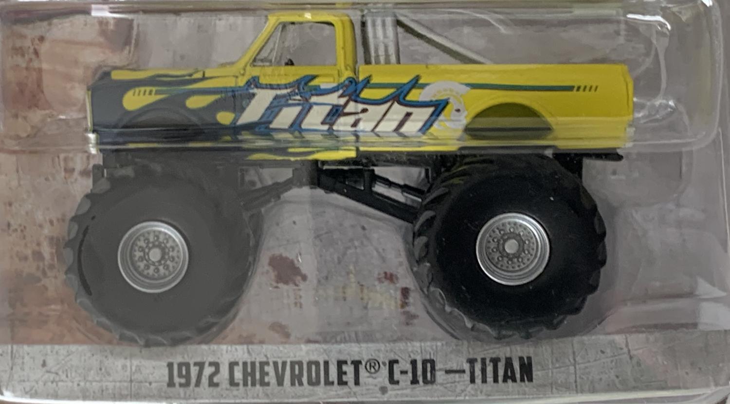 Kings of Crunch Monster Truck, 1972 Chevrolet C10 Titan, 1:64 scale, Greenlight