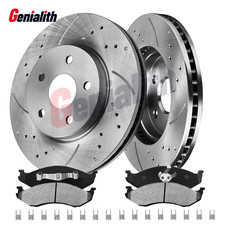 Front Disc Rotors Ceramic Brake Pads For 1999-2005 2006 Jeep Tj Wrangler