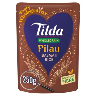 Tilda Wholegrain Pilau Microwave 250g PACK OF 6