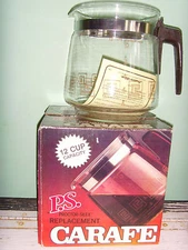 NEW NOS P.S. Proctor-Silex Replacement Carage 12 cup capacity with chrome accent