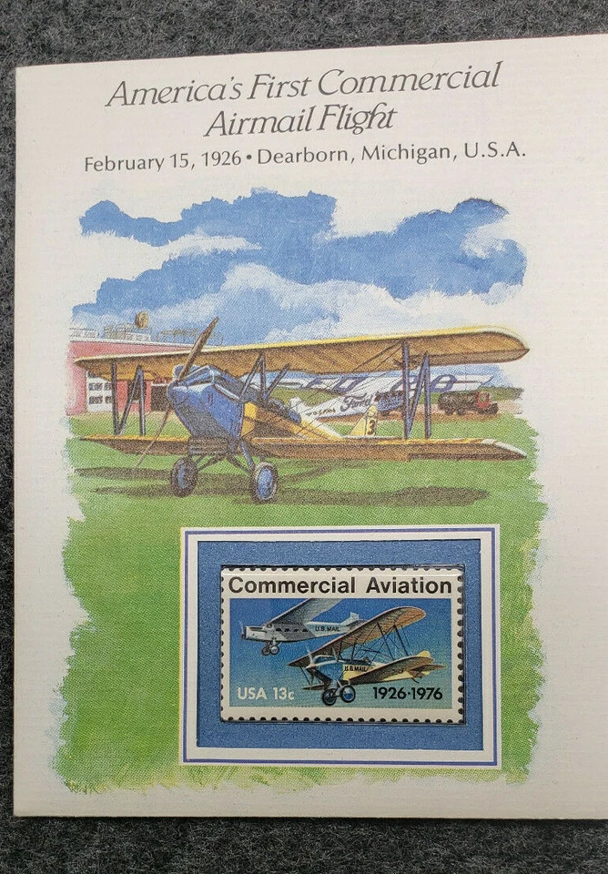 1976 stamp MNH *First Commercial Airmail Flight* w/1984 Color illustrated Cover - Image 2 of 4