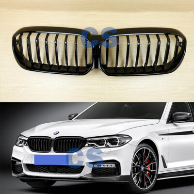 Fit BMW 2021-2022 G30 G31 LCI 5-Series 4-Door Shiny Black Front