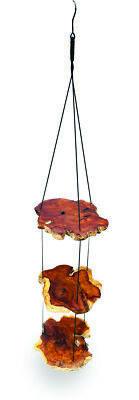 Hängeregal Regal drei Ebenen Schrank Teak Holz Baumwurzel Retro Scheiben Design