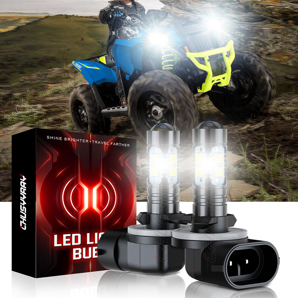 2 LED 881 1997 98 99 for Polaris Sportsman 335 400L 500 Low Beam Headlight Bulbs
