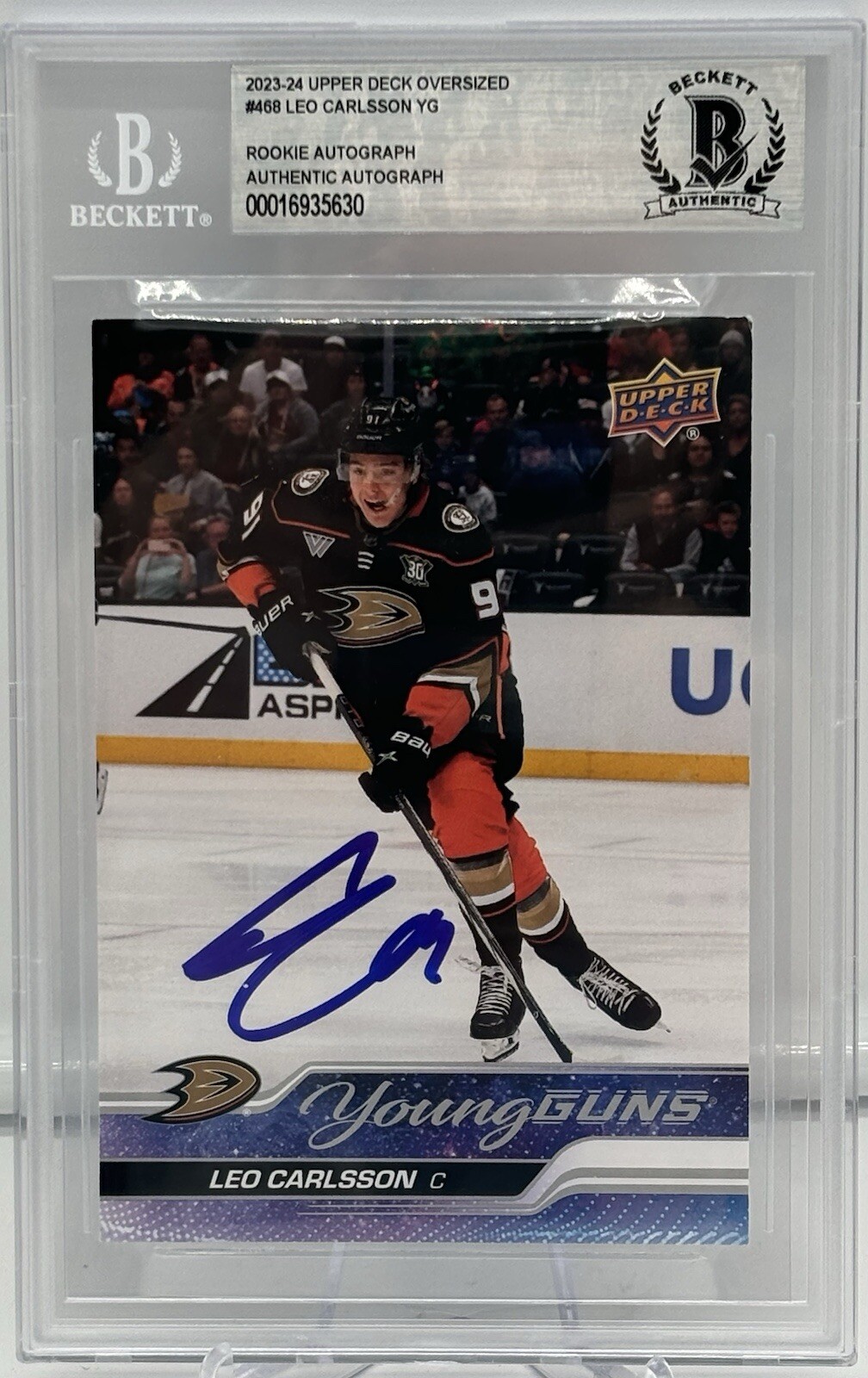 2023-24 Upper Deck Series 2 - Young Guns Leo Carlsson #468 Jumbo (RC)