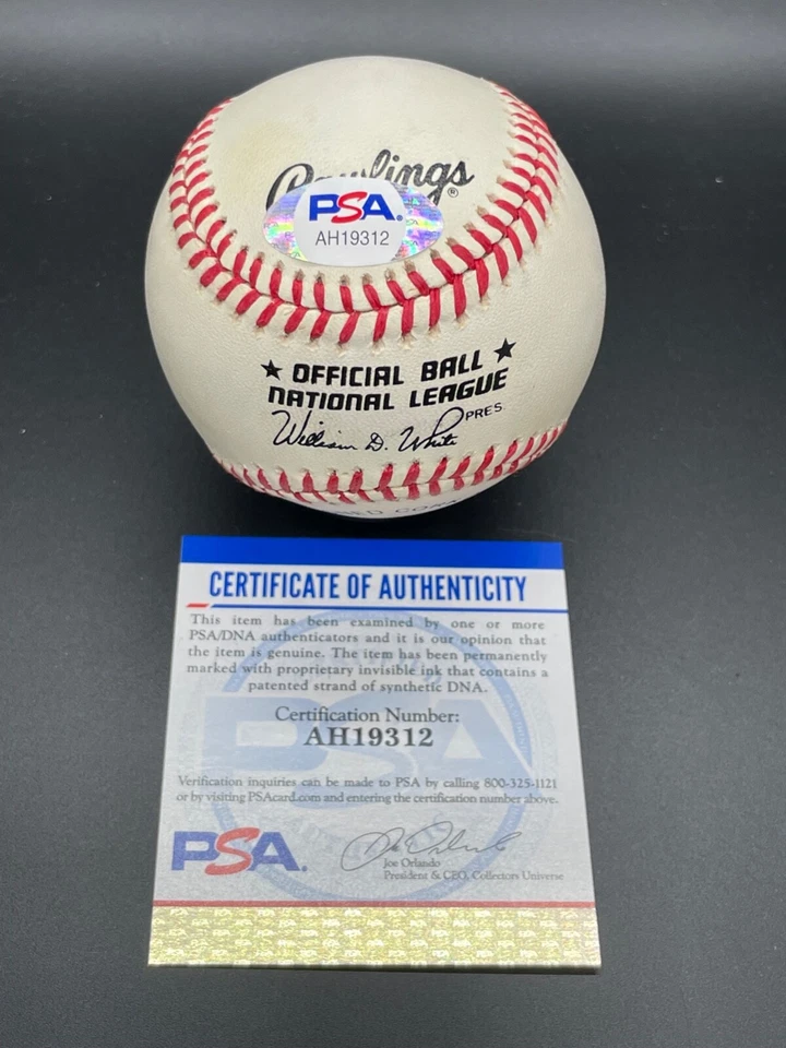 Pedro Martinez "3x Cy & HOF Early Rookie Year" Signed Autographed baseball PSA - Image 3 of 4