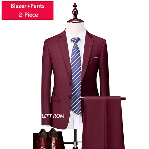 ( Sakko + Weste + Hose ) Boutique Herren Anzug 3-teiliges Set Bräutigam Brautkleid - Bild 45 von 52