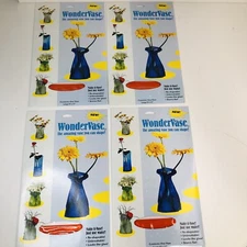 LOT of 4 Wonder Vase, Reusable Flower Vase Shape & Reshape, Crystal Red Tint