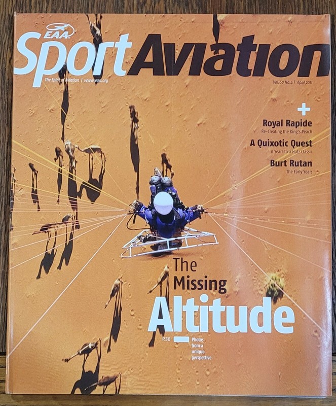 Back Issue, EAA Sport Aviation Magazine (April 2011) – in perfect condition