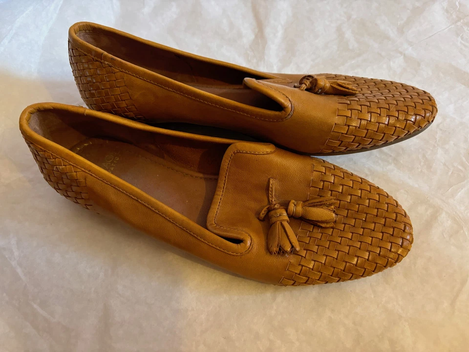 BOCAGE ballerines en cuir camel pointure 38 - Photo 2/4