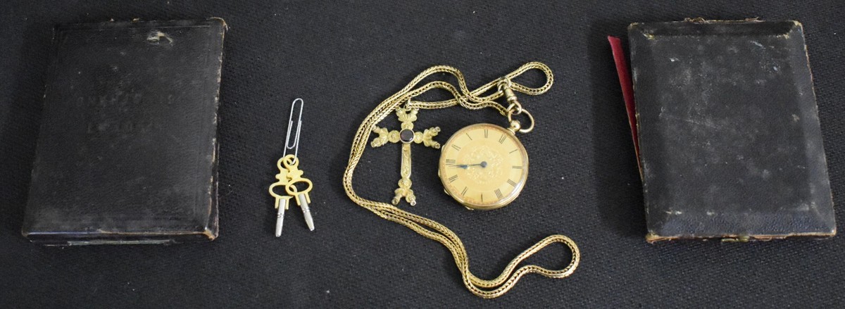 DENT OF LONDON ANTIQUE GENTS POCKET WATCH QUEEN WORKING WITH BOX