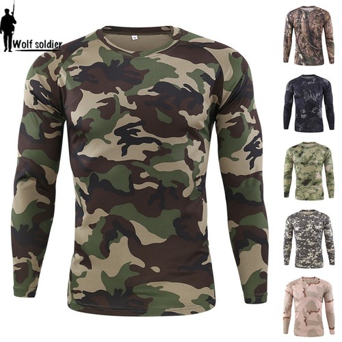 ESDY Mens Combat T-shirt Long Sleeve 