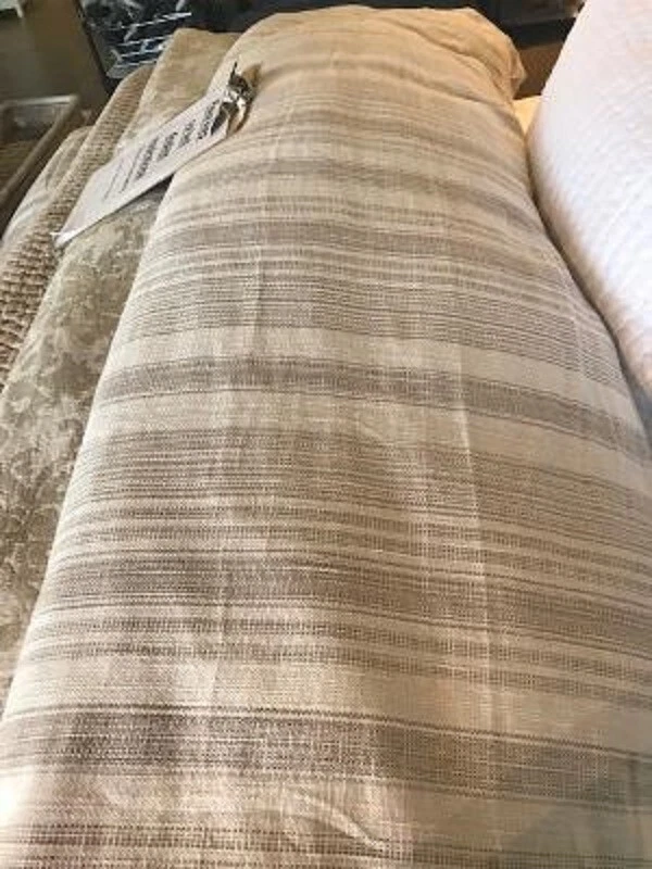Pottery Barn Hawthorn Stripe Duvet Cover Taupe Beige Queen 2 Std Sham Neutral🦩 Foto 2 de 3