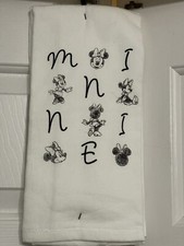 Disney Minnie Mouse Kitchen Towels, Sketchbook Pictures And Letters, 2 Pack, NWT
