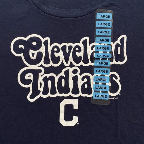 Cleveland Indians Short Sleeve T-Shirt Womens Large Blue MLB Baseball Guardians - Picture 5 of 15
